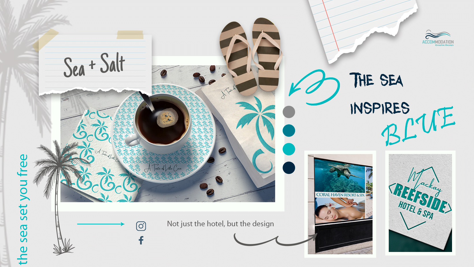 Graphic Designer Portfolio moodboard for a business