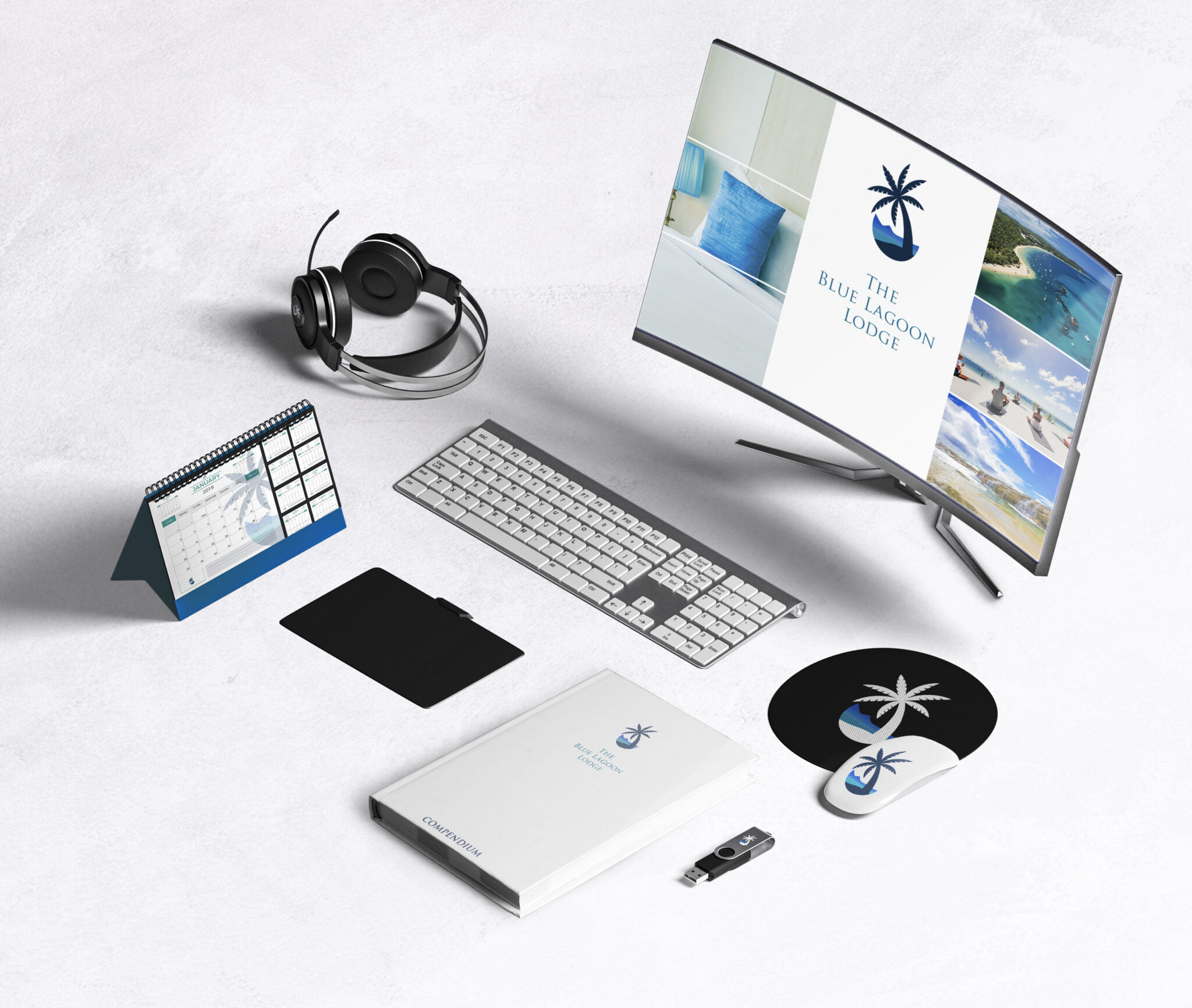 Graphic Designer Portfolio desktop branding design for a hotel