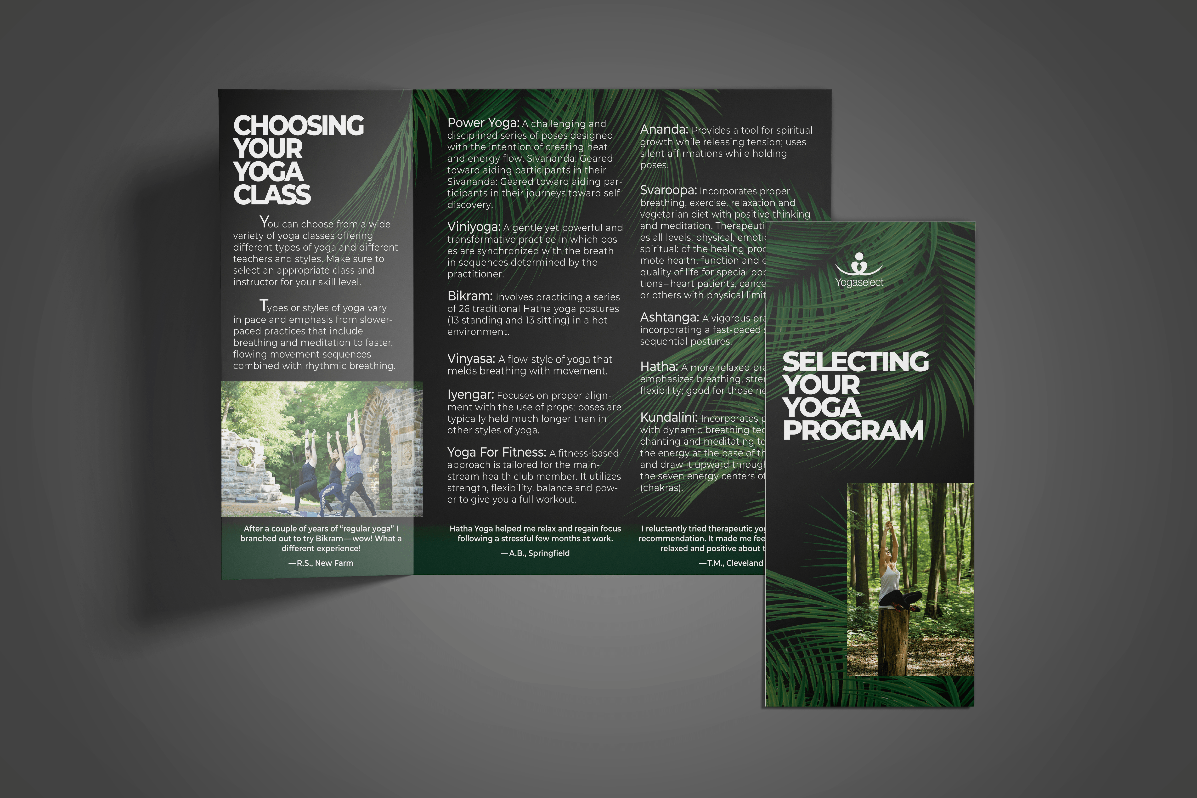 Graphic Designer Portfolio a4 flyer for a yogi class